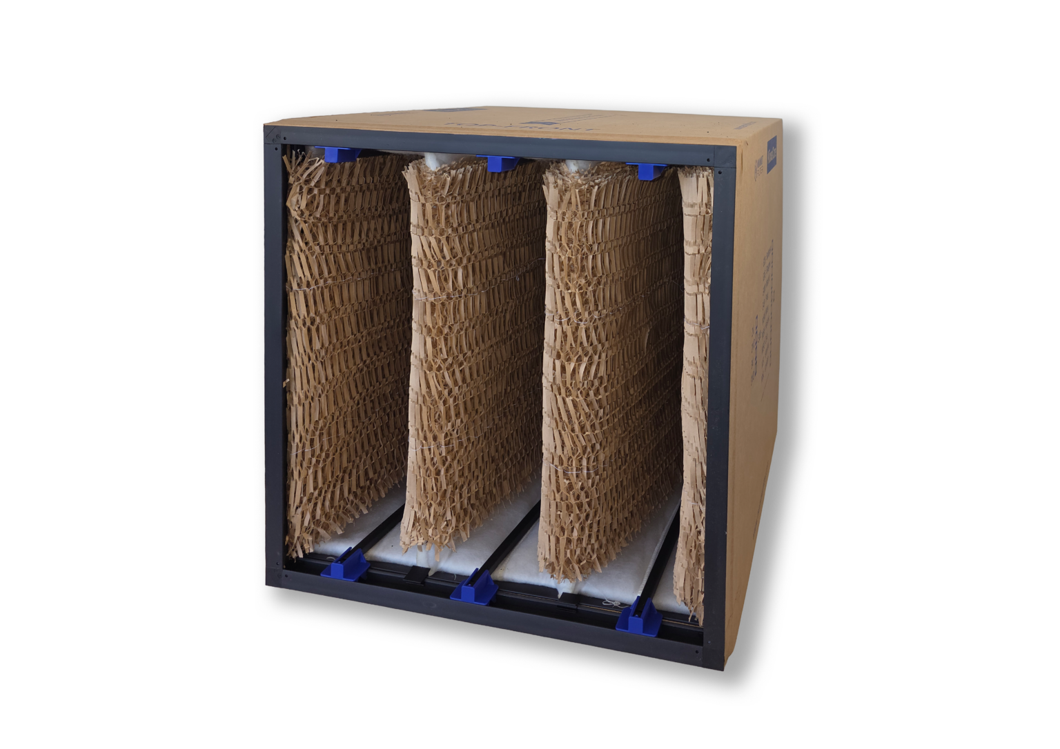 KlixxaCore Filtersystem mit variabler Bautiefe für industrielle Farbnebelabscheidung/KlixxaCore filter system with variable depth for industrial paint overspray separation