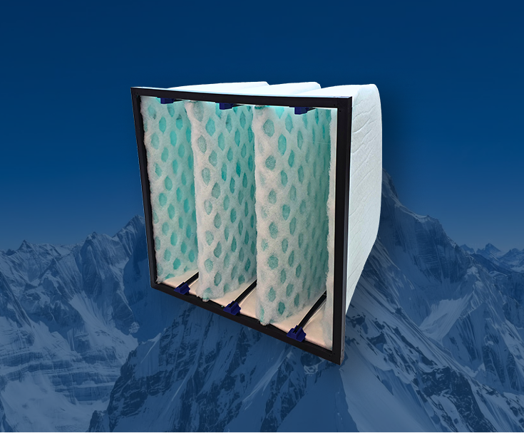 KlixxaPocket Taschenfilter mit stabiler Taschenstruktur für industrielle Luftfiltration/KlixxaPocket pocket filter with stable pocket structure for industrial air filtration